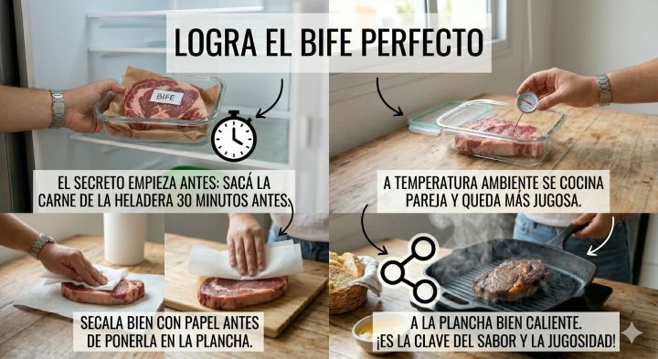 Preparación de carne en cocina