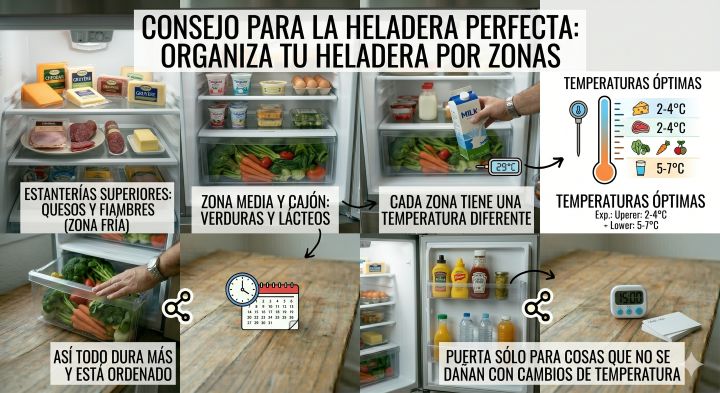 Imagen ilustrativa de: Organiza tu heladera por zonas