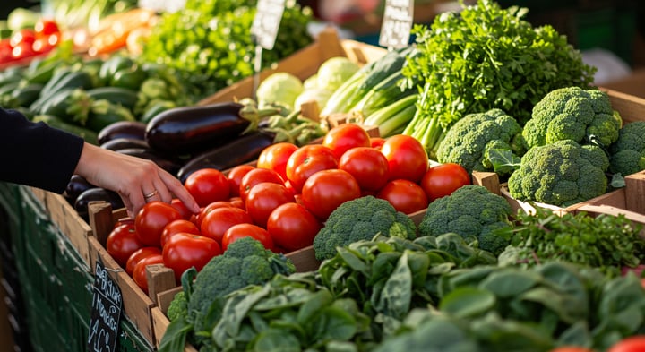 Imagen ilustrativa de: Compra frutas y verduras de estación