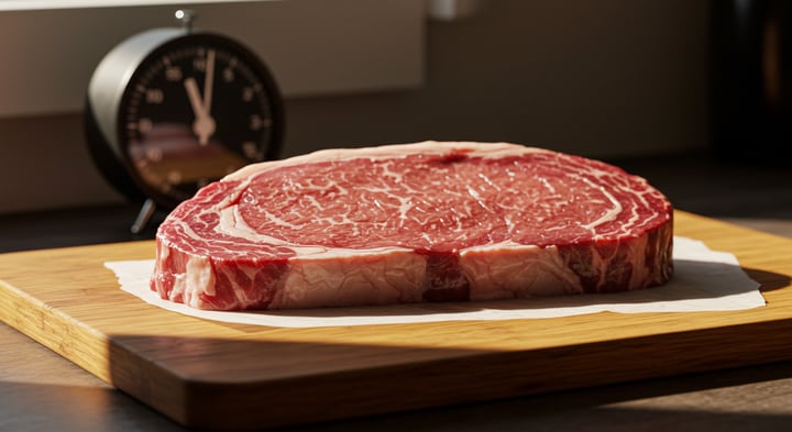 Preparación de carne en cocina